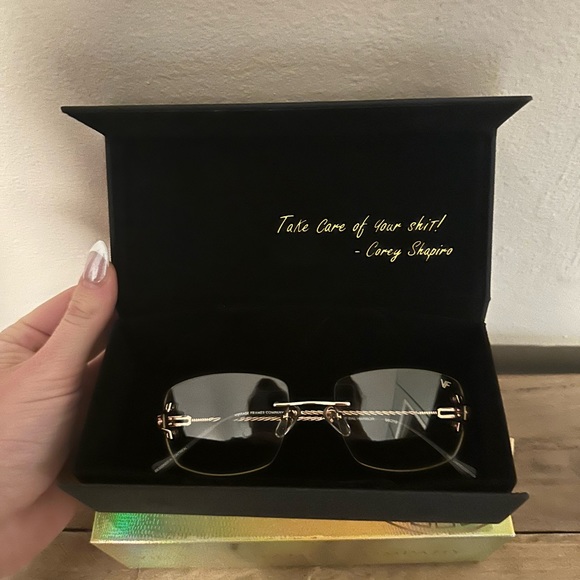 VINTAGE FRAMES BAL HARBOUR DRILL MOUNT 24KT GOLD - Picture 9 of 9